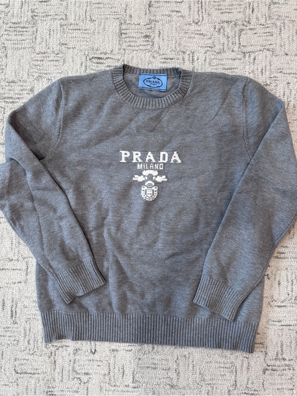 Source Unknown Unisex Gray Crewneck Sweater